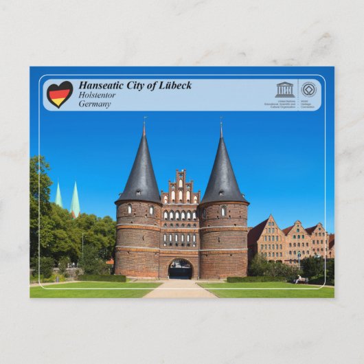 UNESCO WHS - Hanseatic City of Lübeck - Holstentor Briefkaart (Voorkant)