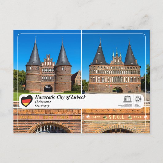 UNESCO WHS - Hanseatic City of Lübeck - Holstentor Briefkaart (Voorkant)