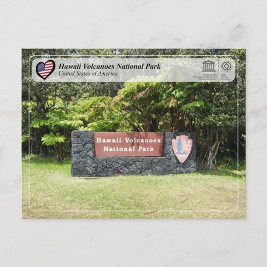 UNESCO WHS - Hawaii Volcanoes Nationaal Briefkaart (Voorkant)