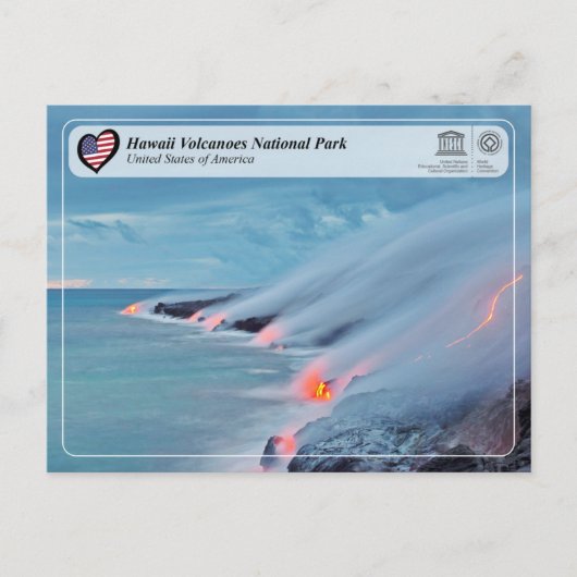 UNESCO WHS - Hawaii Volcanoes National Park Postc Briefkaart (Voorkant)