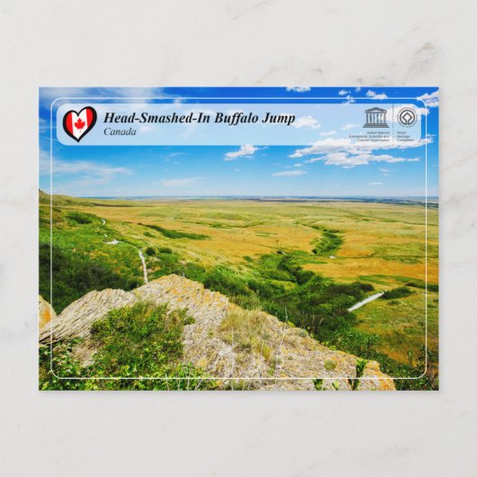 UNESCO WHS - Head-Smashed-In Buffalo Jump Briefkaart (Voorkant)