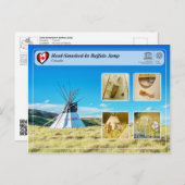 UNESCO WHS - Head-Smashed-In Buffalo Jump Briefkaart (Voorkant / Achterkant)