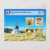 UNESCO WHS - Head-Smashed-In Buffalo Jump Briefkaart (Voorkant)