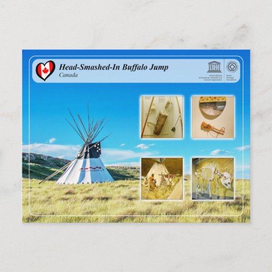 UNESCO WHS - Head-Smashed-In Buffalo Jump Briefkaart (Voorkant)
