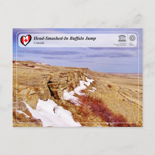 UNESCO WHS - Head-Smashed-In Buffalo Jump Briefkaart (Voorkant)