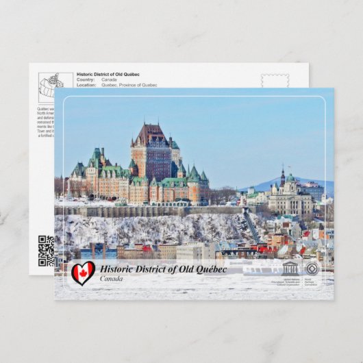 UNESCO WHS - Historic District of Old Québec Briefkaart (Voorkant / Achterkant)