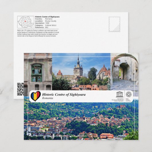 UNESCO WHS - Historisch centrum van Sighisoara Briefkaart (Voorkant / Achterkant)