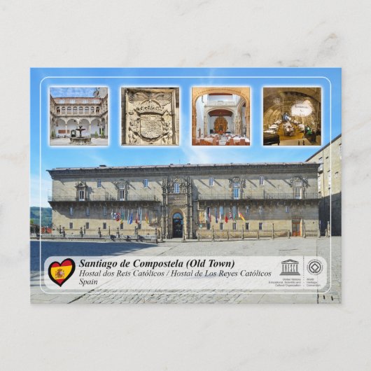 UNESCO WHS - Hostal dos Reis Católicos Briefkaart (Voorkant)