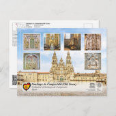 UNESCO WHS - Kathedraal van Santiago de Compostela Briefkaart (Voorkant / Achterkant)