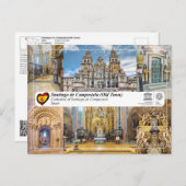 UNESCO WHS - Kathedraal van Santiago de Compostela Briefkaart (Voorkant / Achterkant)