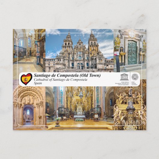 UNESCO WHS - Kathedraal van Santiago de Compostela Briefkaart (Voorkant)