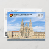 UNESCO WHS - Kathedraal van Santiago de Compostela Briefkaart (Voorkant / Achterkant)