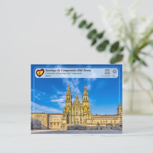 UNESCO WHS - Kathedraal van Santiago de Compostela Briefkaart (Staand voorkant)