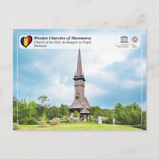 UNESCO WHS - Kerk van de Heilige Aartsengelen Plop Briefkaart (Voorkant)