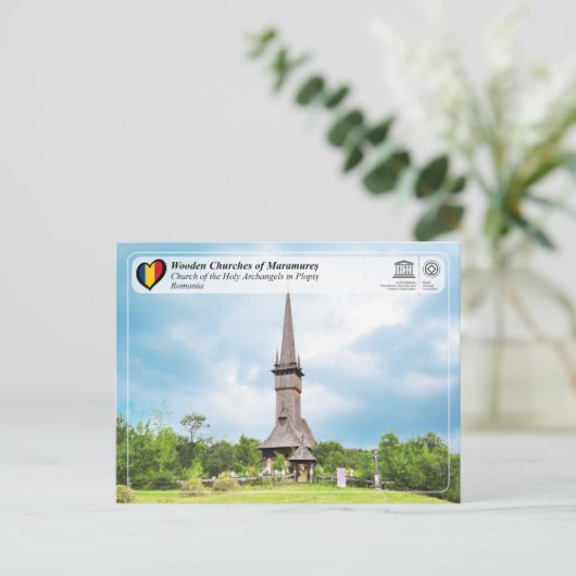 UNESCO WHS - Kerk van de Heilige Aartsengelen Plop Briefkaart (Staand voorkant)