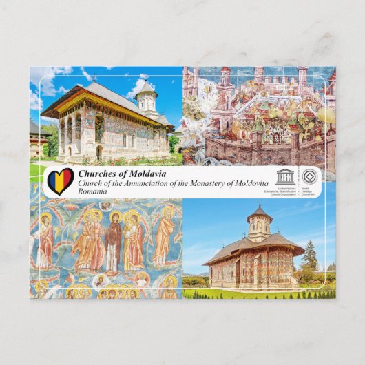 UNESCO WHS - Kkerken van Moldavië - Moldavië Briefkaart (Voorkant)