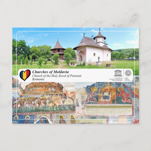 UNESCO WHS - Kkerken van Moldavië - Patrauti Briefkaart (Voorkant)