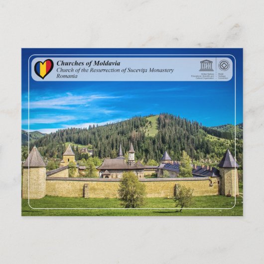 UNESCO WHS - Kkerken van Moldavië - Sucevita Briefkaart (Voorkant)