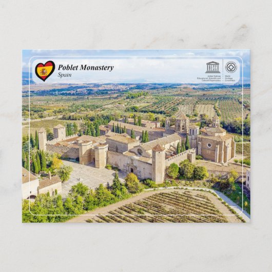 UNESCO WHS - Klooster van Poblet Briefkaart (Voorkant)