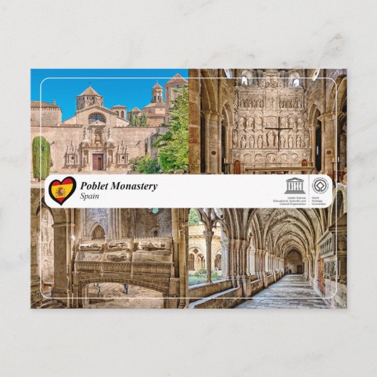 UNESCO WHS - Klooster van Poblet Briefkaart (Voorkant)