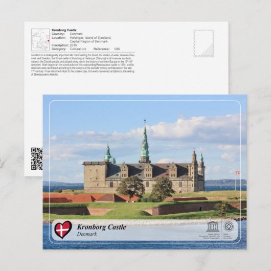 UNESCO WHS - Kronborg Castle Briefkaart (Voorkant / Achterkant)