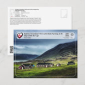 UNESCO WHS - Kujataa Groenland - Inuit Farming Briefkaart (Voorkant / Achterkant)