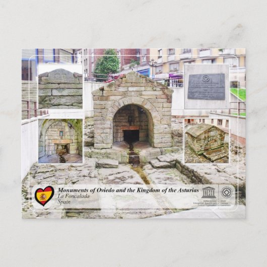 UNESCO WHS - La Fuente de Foncalada Briefkaart (Voorkant)