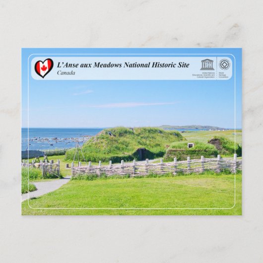 UNESCO WHS - L'Anse aux Meadows Briefkaart (Voorkant)