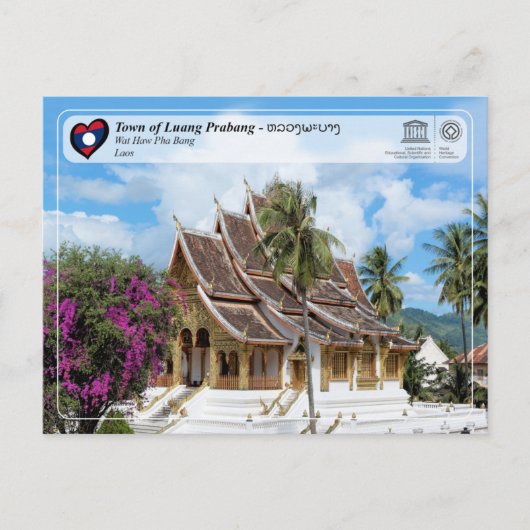 UNESCO WHS - Luang Prabang - Wat Hau Pha Bang Briefkaart (Voorkant)