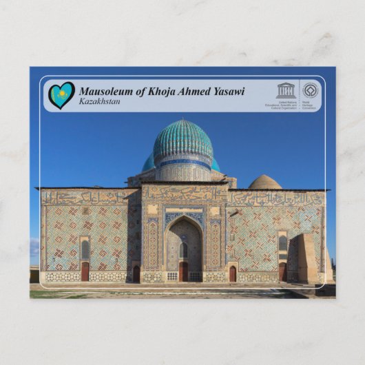 UNESCO WHS - Mausoleum van Khoja Ahmed Yasawi Briefkaart (Voorkant)