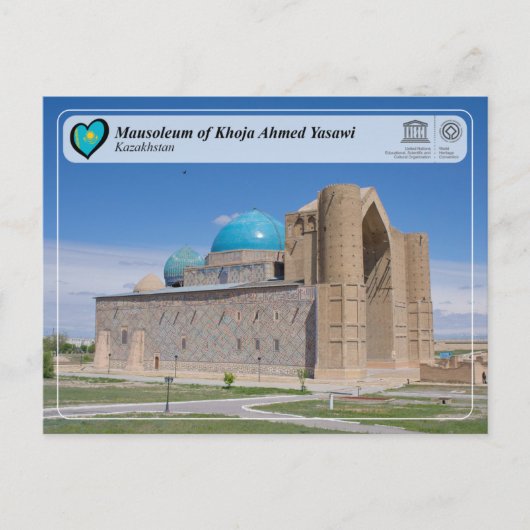 UNESCO WHS - Mausoleum van Khoja Ahmed Yasawi Briefkaart (Voorkant)