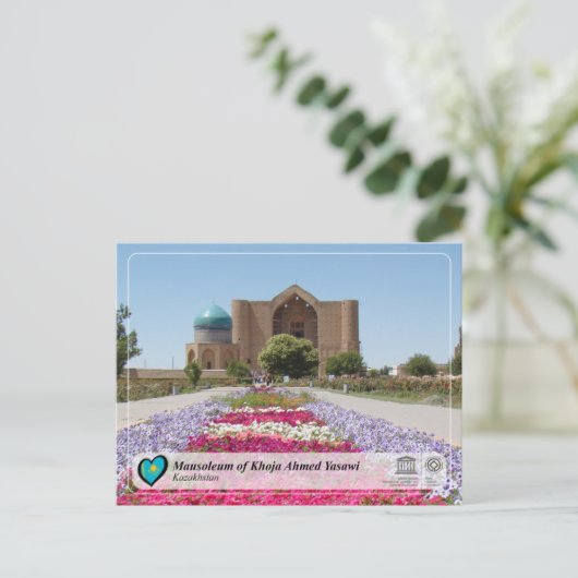 UNESCO WHS - Mausoleum van Khoja Ahmed Yasawi Briefkaart (Staand voorkant)