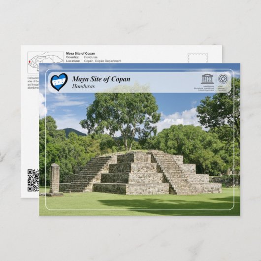 UNESCO WHS - Maya Site of Copan Briefkaart (Voorkant / Achterkant)