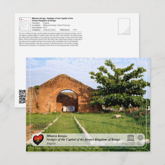 UNESCO WHS - Mbanza Kongo Briefkaart (Voorkant / Achterkant)