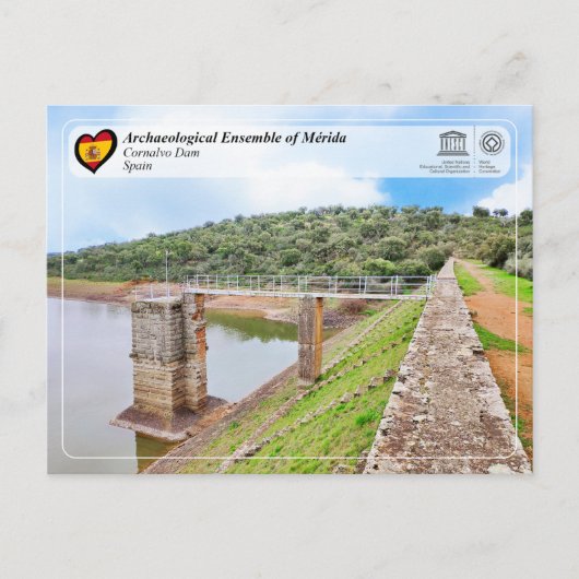 UNESCO - WHS - Mérida - Cornalvo Dam Briefkaart (Voorkant)