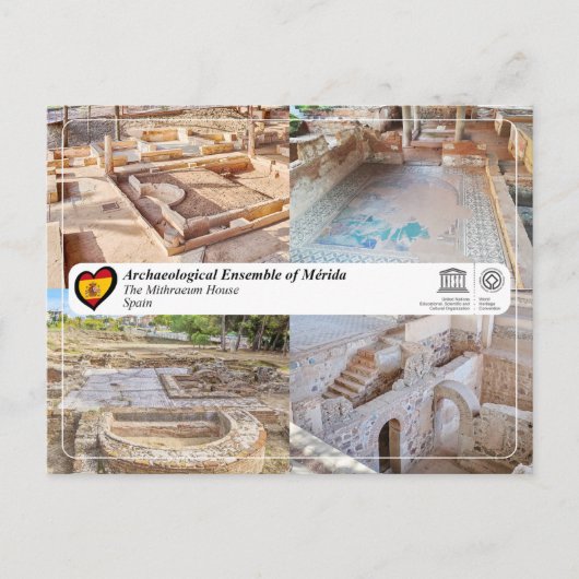 UNESCO - WHS - Mérida - Het Mithraeum-huis Briefkaart (Voorkant)