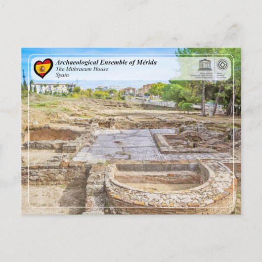 UNESCO - WHS - Mérida - Het Mithraeum-huis Briefkaart (Voorkant)