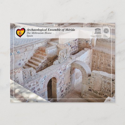 UNESCO - WHS - Mérida - Het Mithraeum-huis Briefkaart (Voorkant)