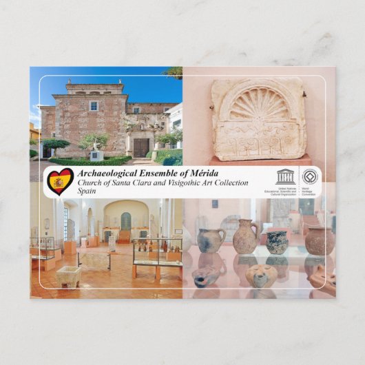 UNESCO WHS - Mérida - Kerk van Santa Clara Briefkaart (Voorkant)