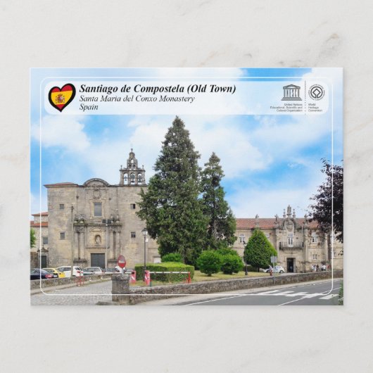 UNESCO WHS - Monasterio de Santa María del Conxo Briefkaart (Voorkant)