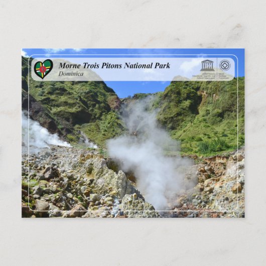 UNESCO WHS - Morne Trois Pitons Nationaal Park Briefkaart (Voorkant)