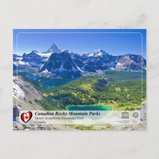 UNESCO WHS - Mount Assiniboine Provincial Park Briefkaart (Voorkant)