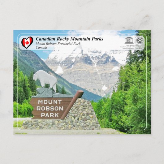 UNESCO WHS - Mount Robson Provincial Park Briefkaart (Voorkant)