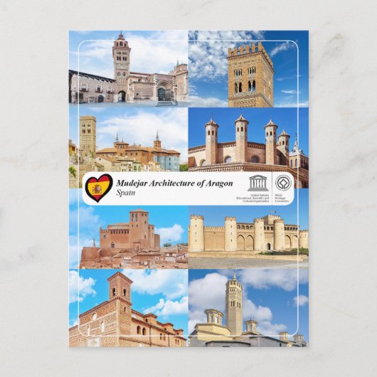 UNESCO WHS - Mudejar Architectuur van Aragon Briefkaart (Voorkant)