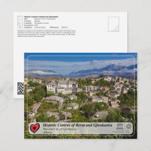 UNESCO WHS - Museum-City of Gjirokastra Briefkaart (Voorkant / Achterkant)