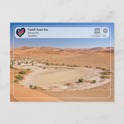 UNESCO WHS - Namib Zand Zee Briefkaart (Voorkant)