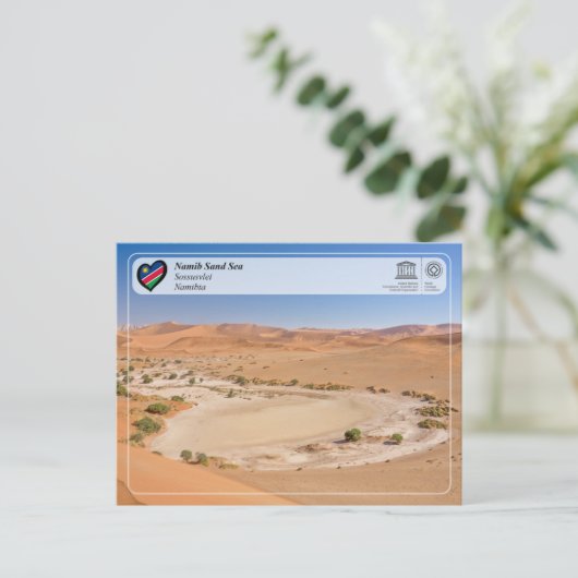 UNESCO WHS - Namib Zand Zee Briefkaart (Staand voorkant)