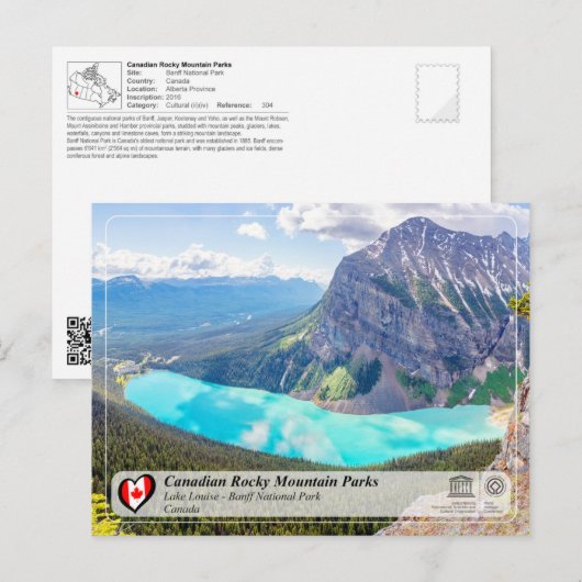 UNESCO WHS - Nationaal Park Banff Briefkaart (Voorkant / Achterkant)