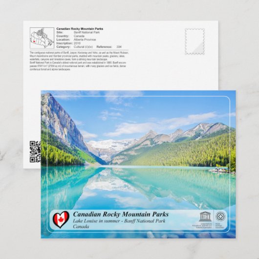 UNESCO WHS - Nationaal Park Banff Briefkaart (Voorkant / Achterkant)