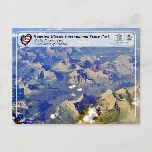 UNESCO WHS - Nationaal Park Glacier Briefkaart (Voorkant)